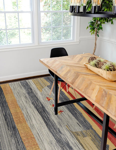 Blue 4' 1 x 6' 1 Fars Rectangle Area Rug 100% Polypropylene Unique Traditional Carpet for Classical Living, Dining Room & Office Spaces for Sale at Rug Engine