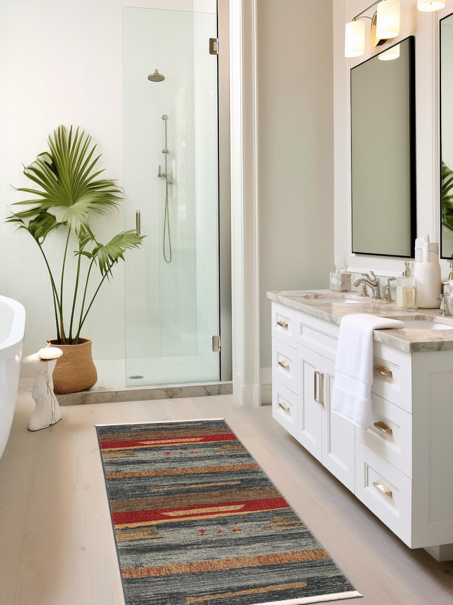 Blue 2' 7 x 19' 8 Fars Runner Area Rug 100% Polypropylene Unique Traditional Carpet for Classical Living, Dining Room & Office Spaces for Sale at Rug Engine