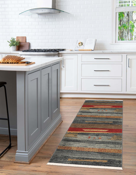 Blue 2' 7 x 10' Fars Runner Area Rug 100% Polypropylene Unique Traditional Carpet for Classical Living, Dining Room & Office Spaces for Sale at Rug Engine