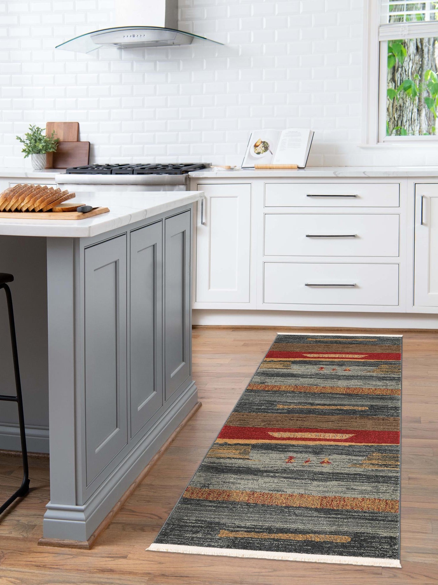 Blue 2' 7 x 19' 8 Fars Runner Area Rug 100% Polypropylene Unique Traditional Carpet for Classical Living, Dining Room & Office Spaces for Sale at Rug Engine