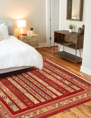 Rust Red 10' x 13' 1 Fars Rectangle Area Rug 100% Polypropylene Unique Traditional Carpet for Classical Living, Dining Room & Office Spaces for Sale at Rug Engine