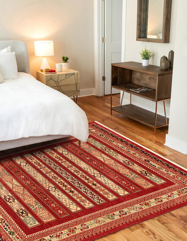 Rust Red 10' 6 x 16' 5 Fars Rectangle Area Rug 100% Polypropylene Unique Traditional Carpet for Classical Living, Dining Room & Office Spaces for Sale at Rug Engine