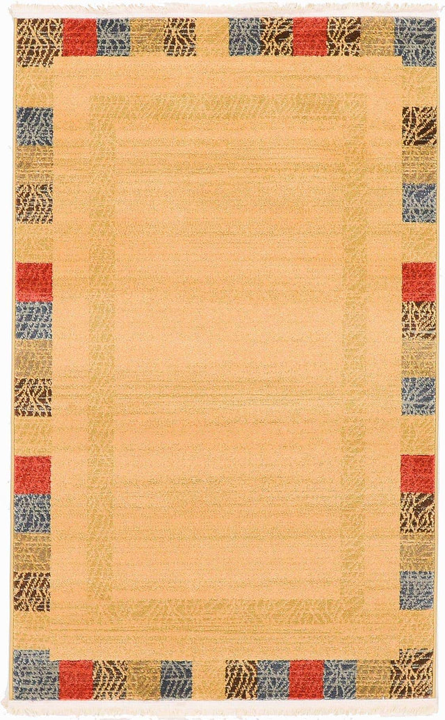 Beige 3' 1 x 5' 3 Fars Rectangle Area Rug 100% Polypropylene Unique Traditional Carpet for Classical Living, Dining Room & Office Spaces for Sale at Rug Engine