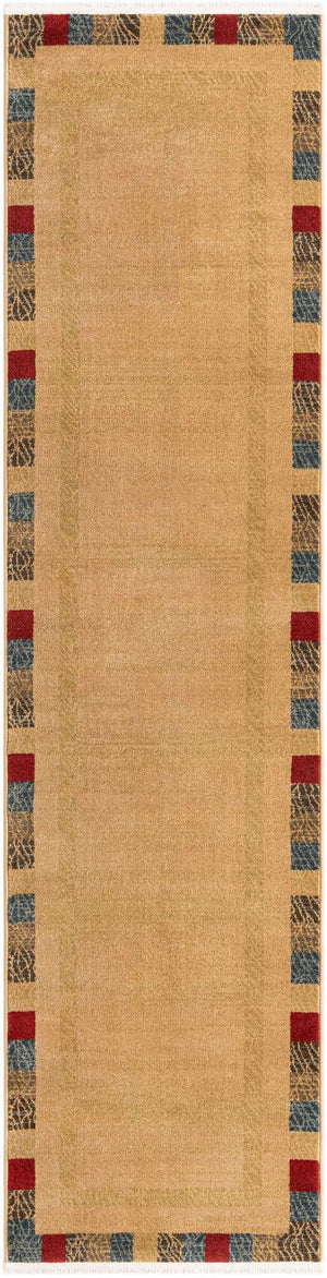 Beige 3' x 10' Fars Runner Area Rug 100% Polypropylene Unique Traditional Carpet for Classical Living, Dining Room & Office Spaces for Sale at Rug Engine