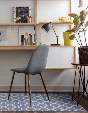 Light Blue 2' 7 x 10' Trellis Runner Area Rug