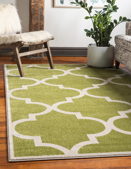 Green 3' 3 x 5' 3 Trellis Rectangle Area Rug