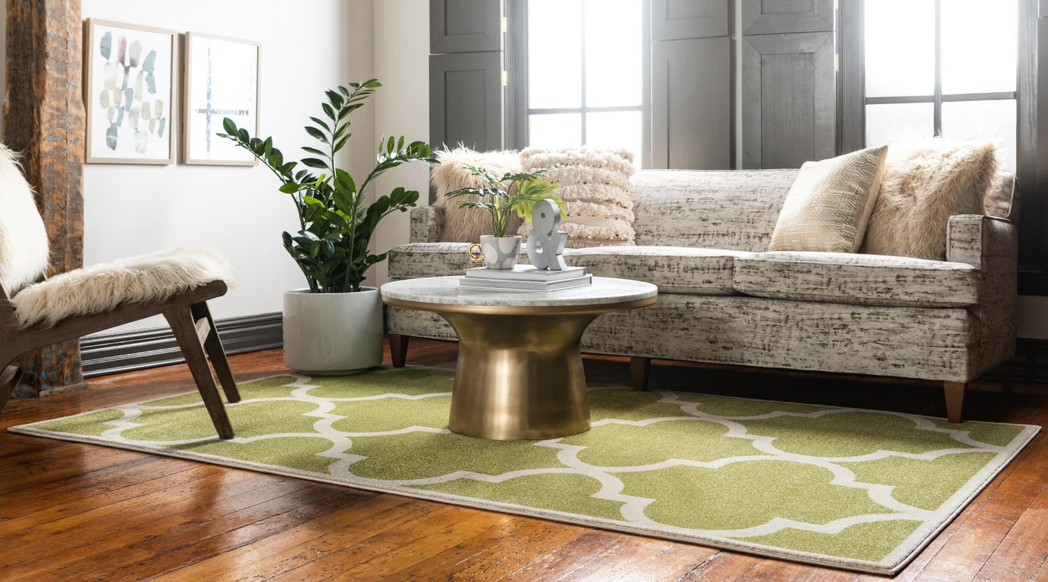 Green 3' 3 x 5' 3 Trellis Rectangle Area Rug