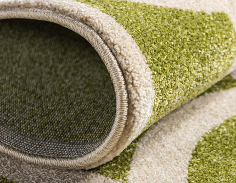 Green 3' 3 x 5' 3 Trellis Rectangle Area Rug Geometric Modern Unique Durable Easy Clean Carpet for Contemporary Interior Design for Sale at Rug Engine
