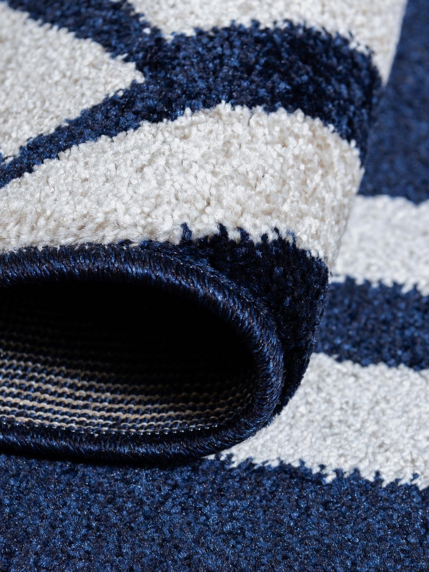 Navy Blue 3' 3 x 3' 3 Trellis Round Area Rug