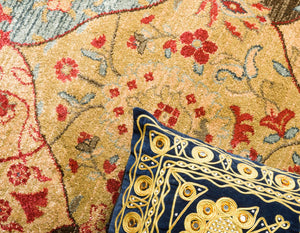 Multicolor 8' x 8' Edinburgh Round Area Rug 100% Polypropylene Easy Clean With Cotton Backing Traditional Classic Design Carpet for Living, Dining Room, Office for Sale at Rug Engine