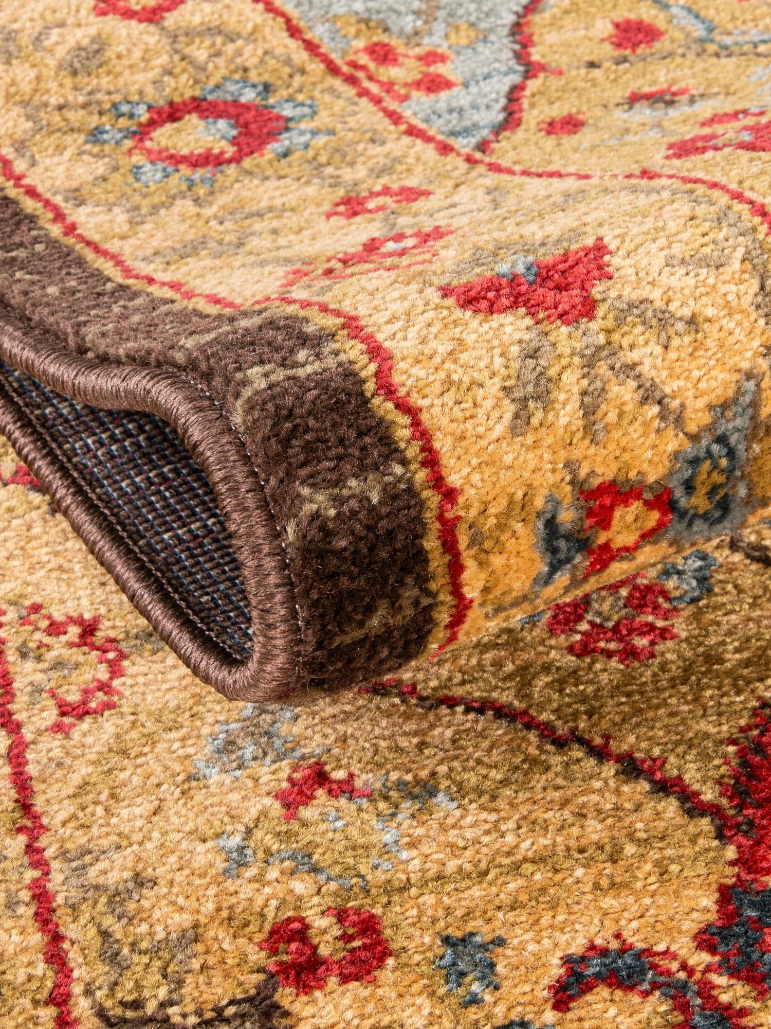 Multicolor 6' 1 x 6' 1 Edinburgh Round Area Rug 100% Polypropylene Easy Clean With Cotton Backing Traditional Classic Design Carpet for Living, Dining Room, Office for Sale at Rug Engine