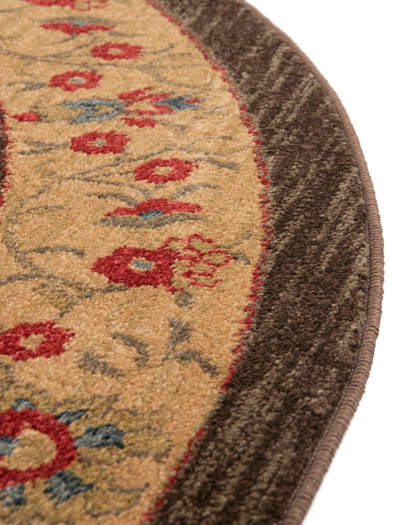 Multicolor 6' 1 x 6' 1 Edinburgh Round Area Rug 100% Polypropylene Easy Clean With Cotton Backing Traditional Classic Design Carpet for Living, Dining Room, Office for Sale at Rug Engine