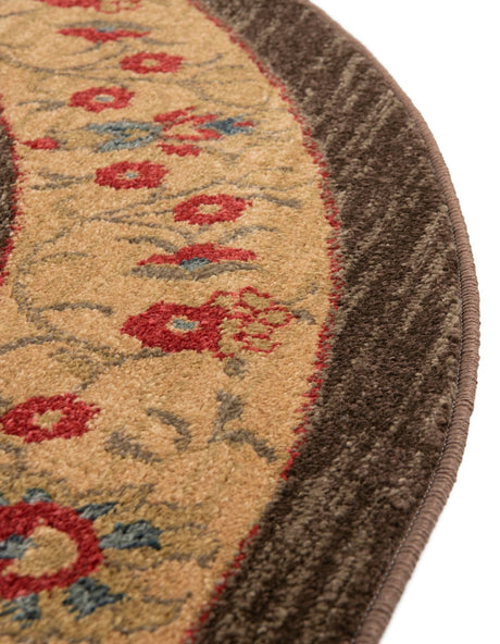 Multicolor 8' x 8' Edinburgh Round Area Rug 100% Polypropylene Easy Clean With Cotton Backing Traditional Classic Design Carpet for Living, Dining Room, Office for Sale at Rug Engine