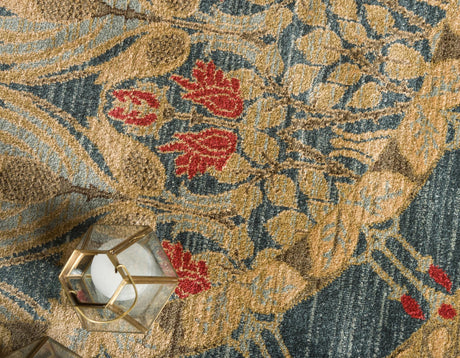 Navy Blue 5' 1 x 5' 1 Edinburgh Round Area Rug 100% Polypropylene Easy Clean With Cotton Backing Traditional Classic Design Carpet for Living, Dining Room, Office for Sale at Rug Engine
