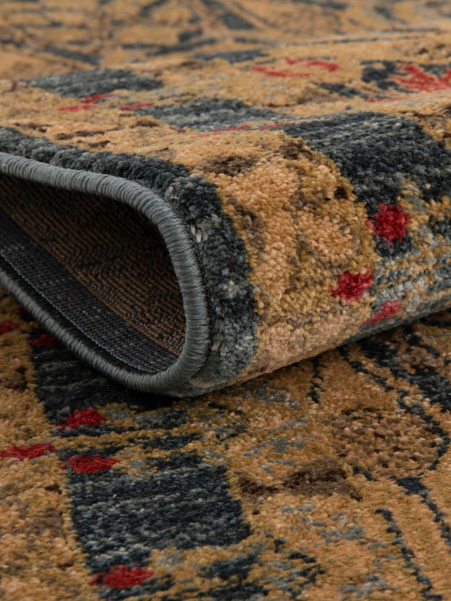 Navy Blue 5' 1 x 5' 1 Edinburgh Round Area Rug 100% Polypropylene Easy Clean With Cotton Backing Traditional Classic Design Carpet for Living, Dining Room, Office for Sale at Rug Engine