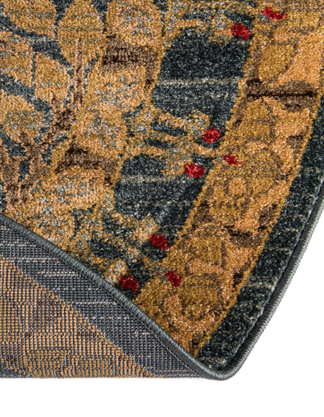 Navy Blue 6' 1 x 6' 1 Edinburgh Round Area Rug 100% Polypropylene Easy Clean With Cotton Backing Traditional Classic Design Carpet for Living, Dining Room, Office for Sale at Rug Engine