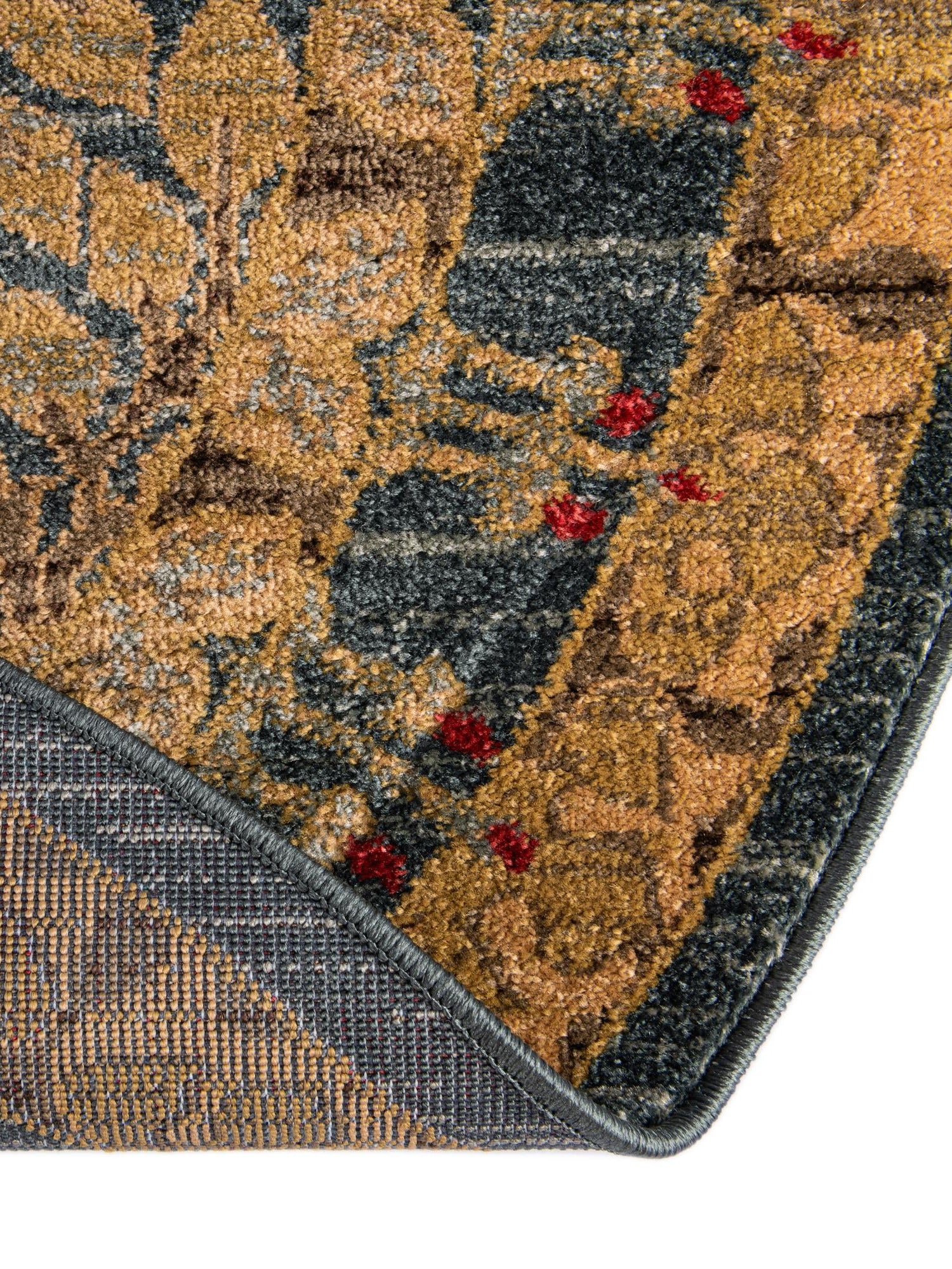 Navy Blue 5' 1 x 5' 1 Edinburgh Round Area Rug 100% Polypropylene Easy Clean With Cotton Backing Traditional Classic Design Carpet for Living, Dining Room, Office for Sale at Rug Engine