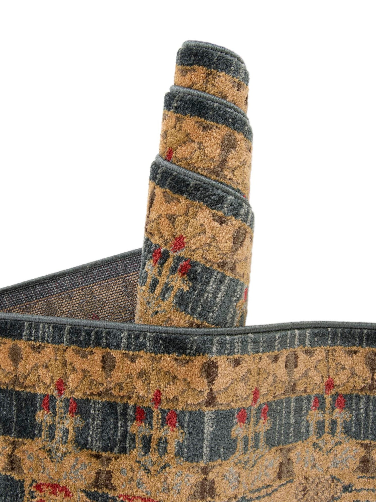 Navy Blue 7' 10 x 7' 10 Edinburgh Round Area Rug 100% Polypropylene Easy Clean With Cotton Backing Traditional Classic Design Carpet for Living, Dining Room, Office for Sale at Rug Engine