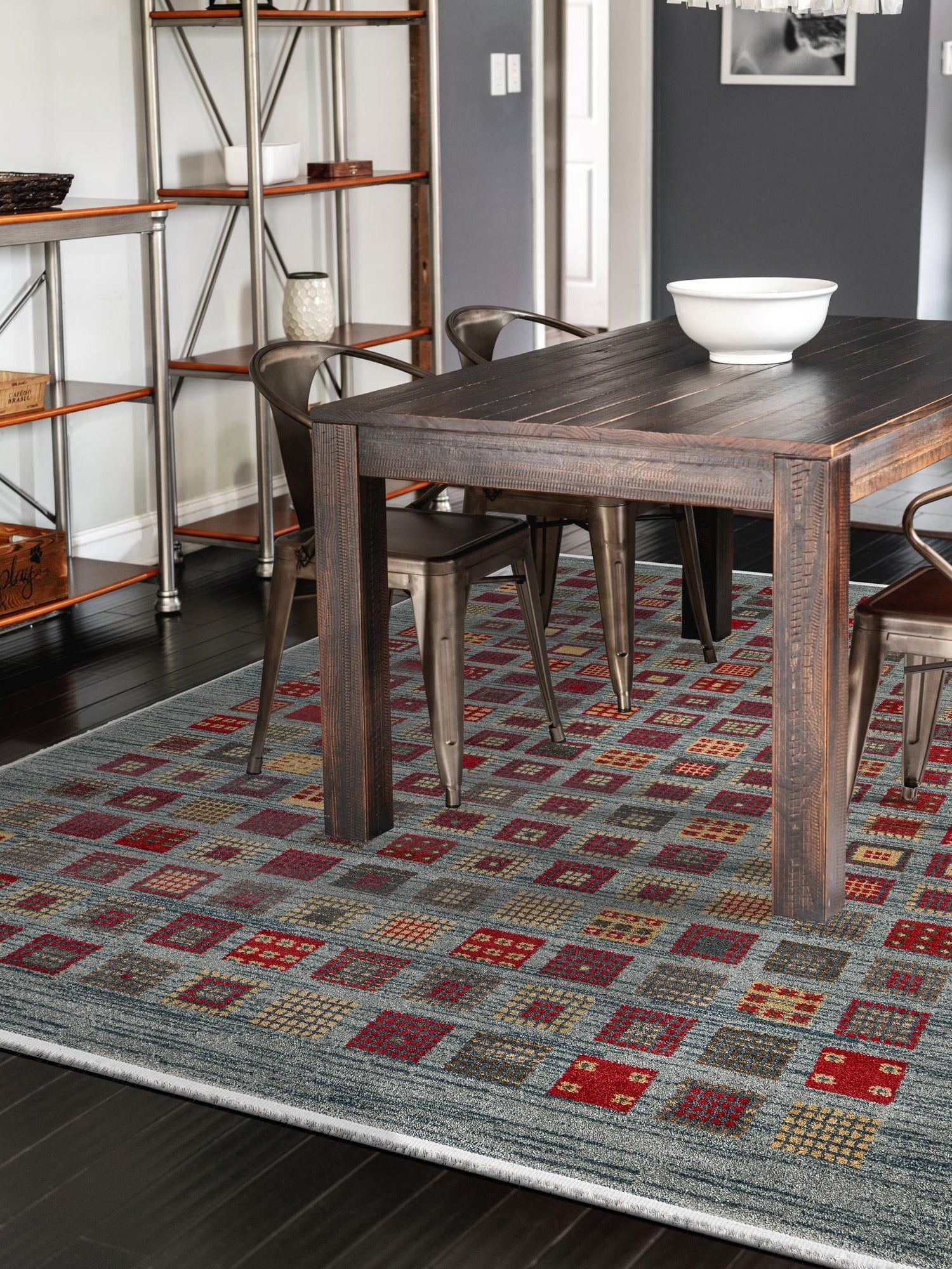 Blue 7' 1 x 10' Fars Rectangle Area Rug 100% Polypropylene Unique Traditional Carpet for Classical Living, Dining Room & Office Spaces for Sale at Rug Engine