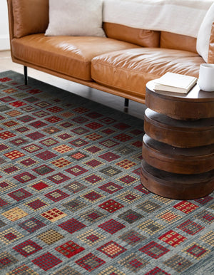 Blue 9' x 12' Fars Rectangle Area Rug 100% Polypropylene Unique Traditional Carpet for Classical Living, Dining Room & Office Spaces for Sale at Rug Engine