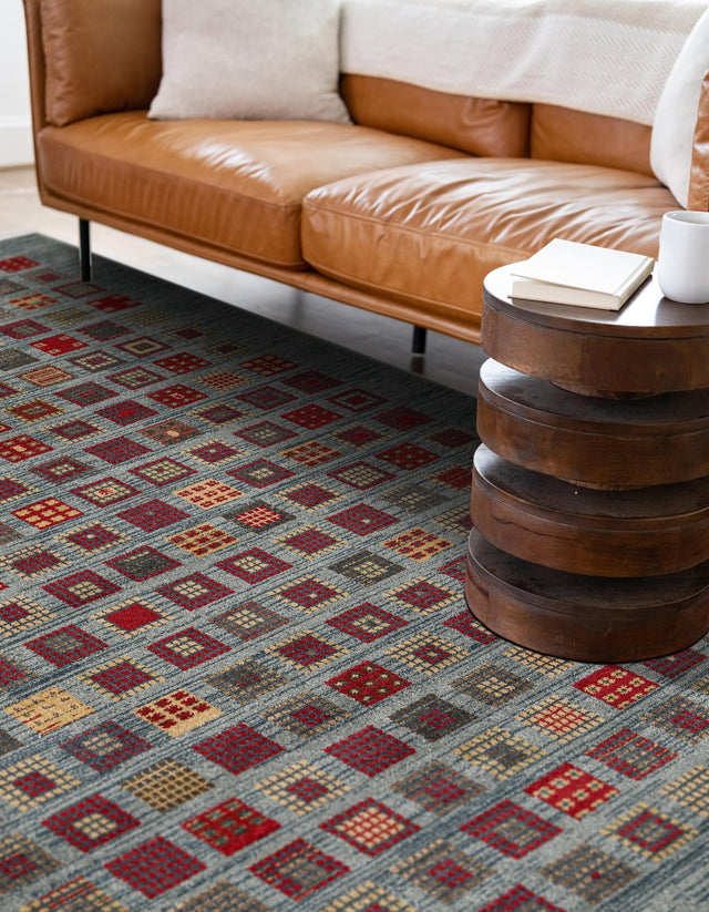 Blue 9' x 12' Fars Rectangle Area Rug 100% Polypropylene Unique Traditional Carpet for Classical Living, Dining Room & Office Spaces for Sale at Rug Engine