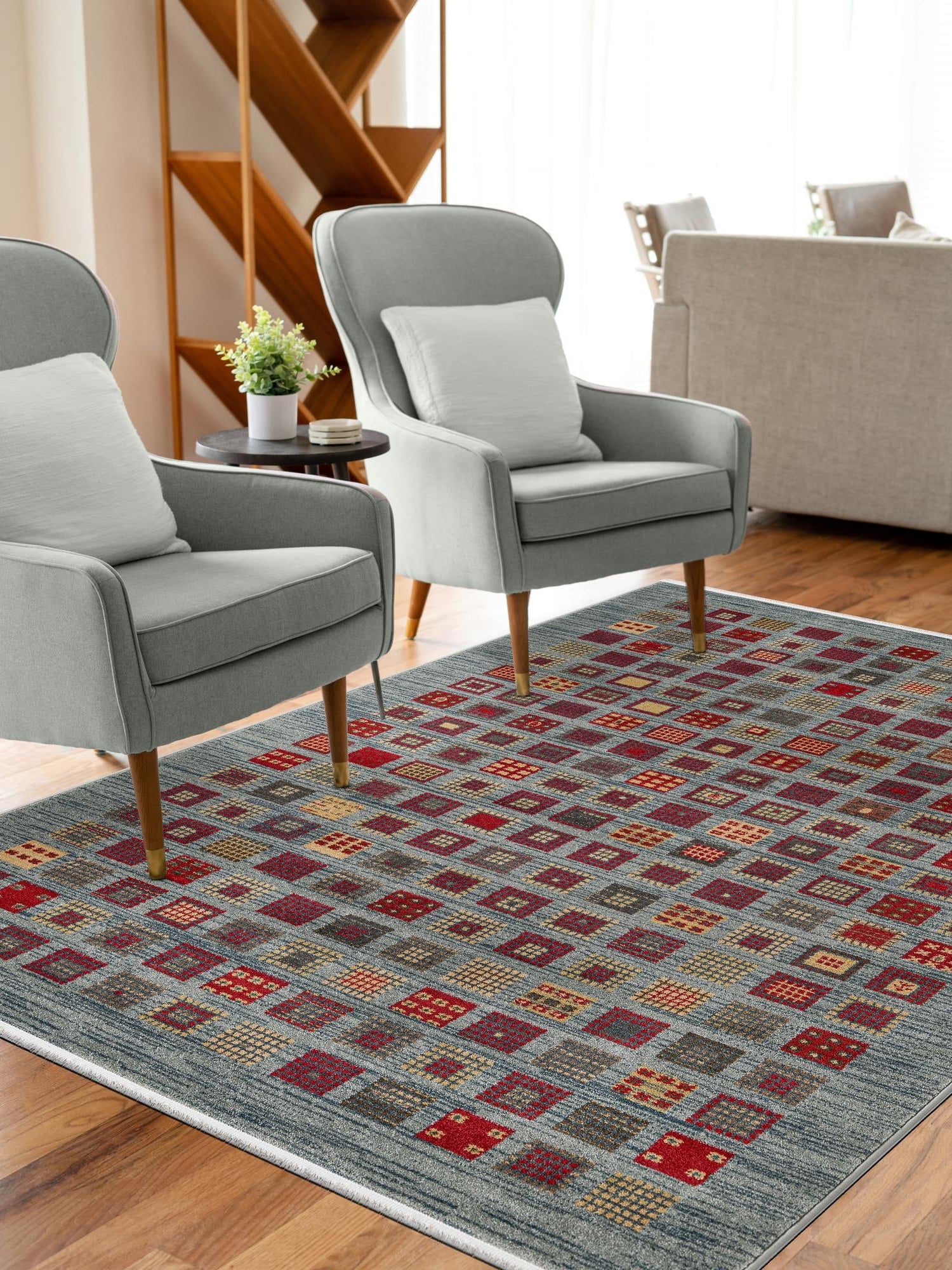Blue 5' 1 x 8' Fars Rectangle Area Rug 100% Polypropylene Unique Traditional Carpet for Classical Living, Dining Room & Office Spaces for Sale at Rug Engine