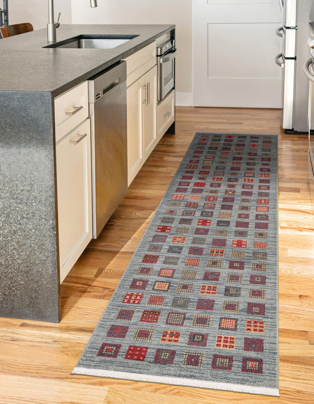 Blue 2' 7 x 10' Fars Runner Area Rug 100% Polypropylene Unique Traditional Carpet for Classical Living, Dining Room & Office Spaces for Sale at Rug Engine