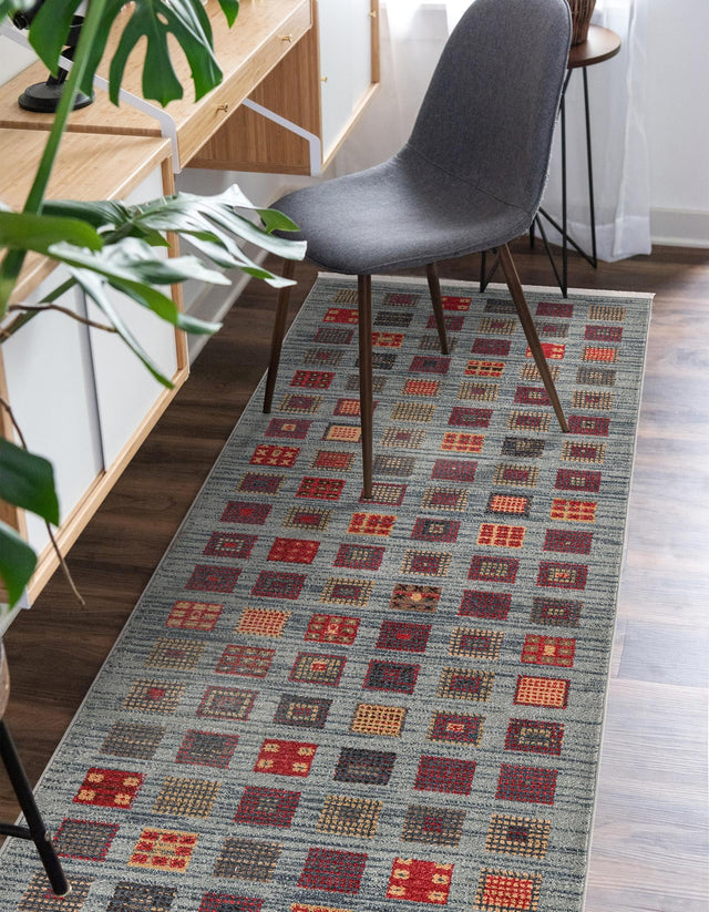 Blue 2' 7 x 10' Fars Runner Area Rug 100% Polypropylene Unique Traditional Carpet for Classical Living, Dining Room & Office Spaces for Sale at Rug Engine