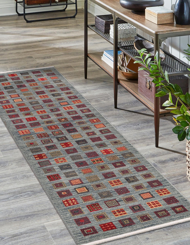 Blue 2' 7 x 10' Fars Runner Area Rug 100% Polypropylene Unique Traditional Carpet for Classical Living, Dining Room & Office Spaces for Sale at Rug Engine