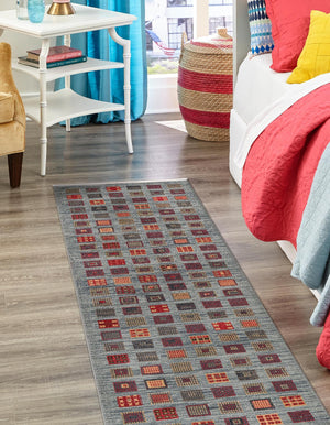 Blue 2' 7 x 10' Fars Runner Area Rug 100% Polypropylene Unique Traditional Carpet for Classical Living, Dining Room & Office Spaces for Sale at Rug Engine