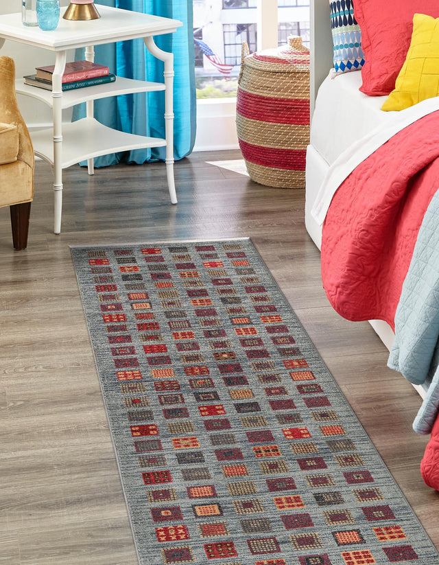 Blue 2' 7 x 10' Fars Runner Area Rug 100% Polypropylene Unique Traditional Carpet for Classical Living, Dining Room & Office Spaces for Sale at Rug Engine