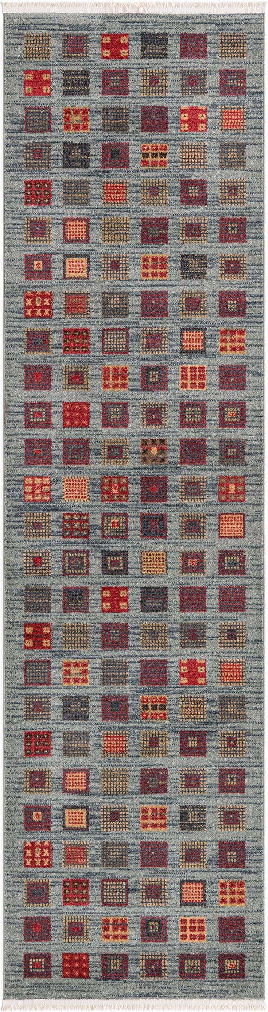 Blue 2' 7 x 10' Fars Runner Area Rug 100% Polypropylene Unique Traditional Carpet for Classical Living, Dining Room & Office Spaces for Sale at Rug Engine