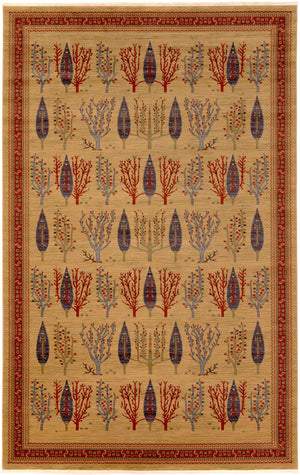 Tan 10' 6 x 16' 5 Fars Rectangle Area Rug 100% Polypropylene Unique Traditional Carpet for Classical Living, Dining Room & Office Spaces for Sale at Rug Engine