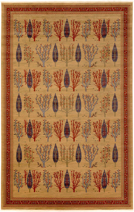 Tan 10' 6 x 16' 5 Fars Rectangle Area Rug 100% Polypropylene Unique Traditional Carpet for Classical Living, Dining Room & Office Spaces for Sale at Rug Engine
