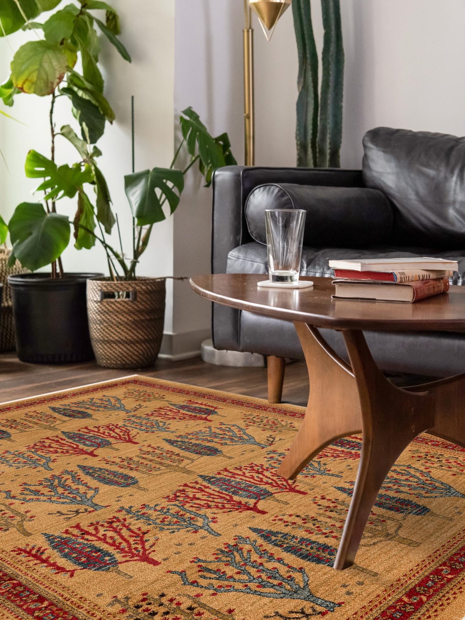 Tan 9' x 12' 2 Fars Rectangle Area Rug 100% Polypropylene Unique Traditional Carpet for Classical Living, Dining Room & Office Spaces for Sale at Rug Engine