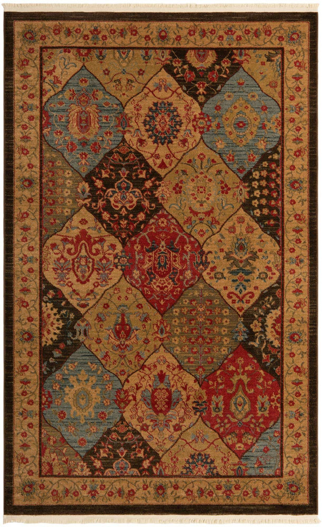 Multicolor 5' 1 x 8' Edinburgh Rectangle Area Rug 100% Polypropylene Easy Clean With Cotton Backing Traditional Classic Design Carpet for Living, Dining Room, Office for Sale at Rug Engine
