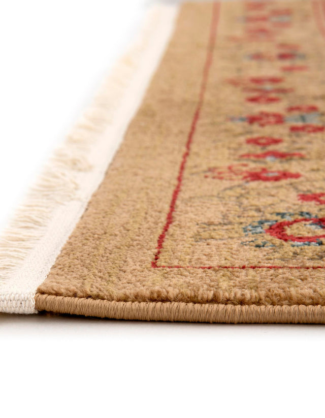 Tan 7' 1 x 10' Edinburgh Rectangle Area Rug 100% Polypropylene Easy Clean With Cotton Backing Traditional Classic Design Carpet for Living, Dining Room, Office for Sale at Rug Engine