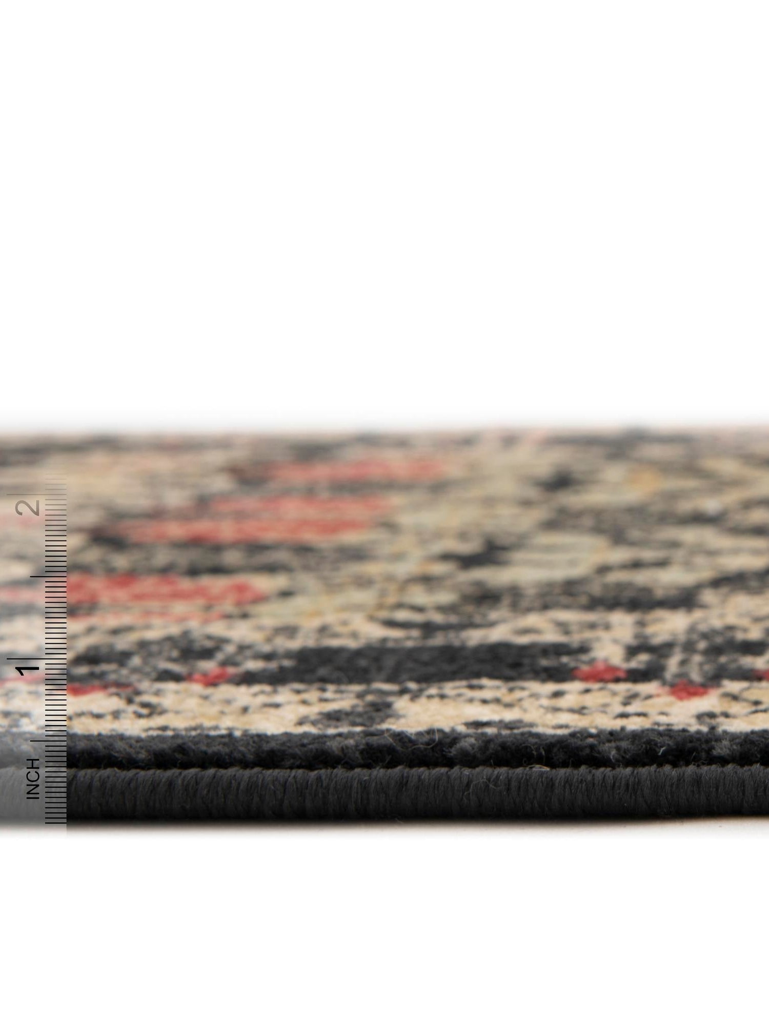 Black 5' 1 x 8' Edinburgh Rectangle Area Rug 100% Polypropylene Easy Clean With Cotton Backing Traditional Classic Design Carpet for Living, Dining Room, Office for Sale at Rug Engine