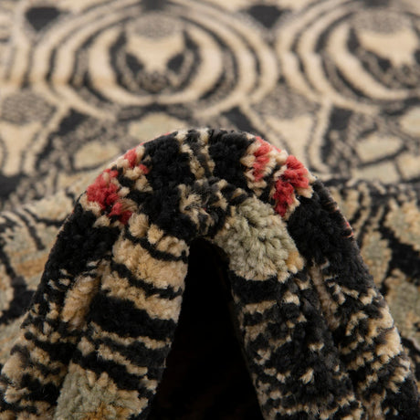 Black 4' 1 x 6' 1 Edinburgh Rectangle Area Rug 100% Polypropylene Easy Clean With Cotton Backing Traditional Classic Design Carpet for Living, Dining Room, Office for Sale at Rug Engine