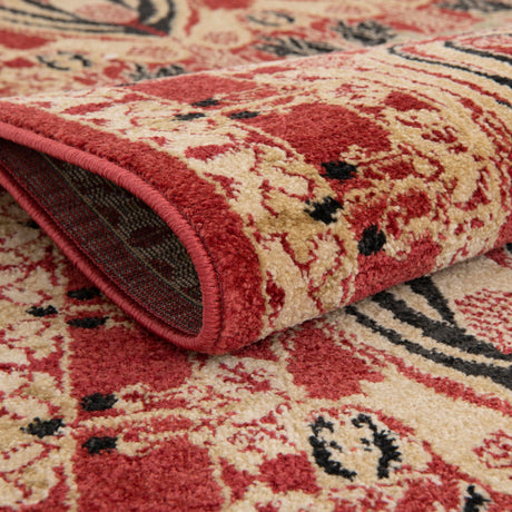 Rust Red 5' 1 x 8' Edinburgh Rectangle Area Rug 100% Polypropylene Easy Clean With Cotton Backing Traditional Classic Design Carpet for Living, Dining Room, Office for Sale at Rug Engine