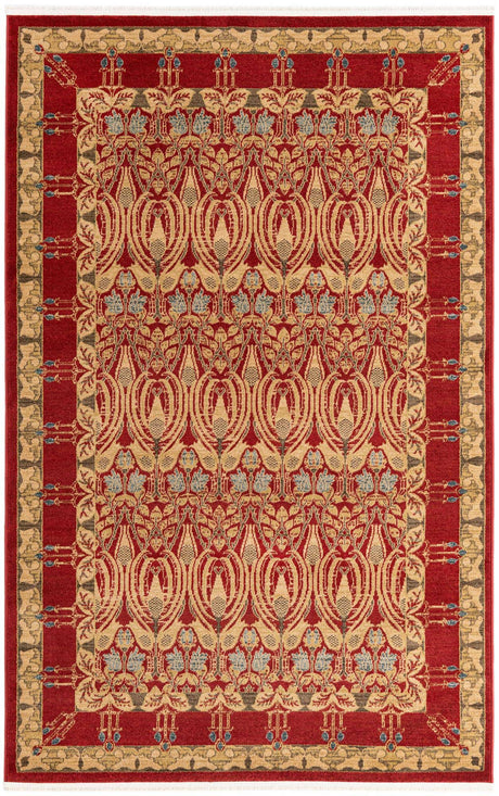 Rust Red 5' 1 x 8' Edinburgh Rectangle Area Rug 100% Polypropylene Easy Clean With Cotton Backing Traditional Classic Design Carpet for Living, Dining Room, Office for Sale at Rug Engine