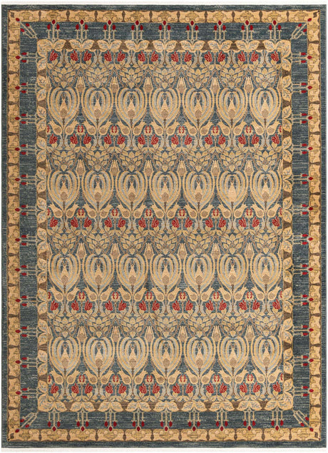 Navy Blue 9' x 12' Edinburgh Rectangle Area Rug 100% Polypropylene Easy Clean With Cotton Backing Traditional Classic Design Carpet for Living, Dining Room, Office for Sale at Rug Engine