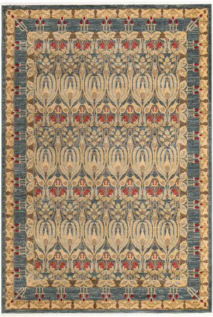 Navy Blue 7' 1 x 10' Edinburgh Rectangle Area Rug 100% Polypropylene Easy Clean With Cotton Backing Traditional Classic Design Carpet for Living, Dining Room, Office for Sale at Rug Engine