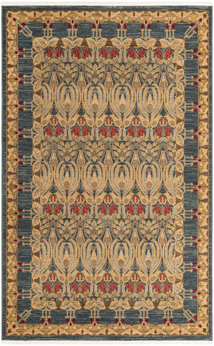 Navy Blue 5' 1 x 8' Edinburgh Rectangle Area Rug 100% Polypropylene Easy Clean With Cotton Backing Traditional Classic Design Carpet for Living, Dining Room, Office for Sale at Rug Engine