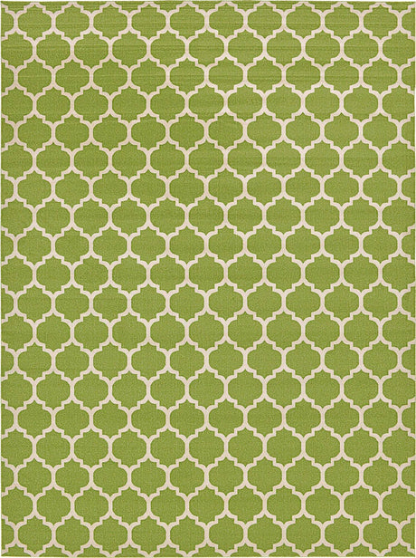 Light Green 9' x 12' Trellis Rectangle Area Rug