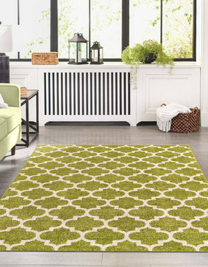 Light Green 2' x 3' 1 Trellis Rectangle Area Rug