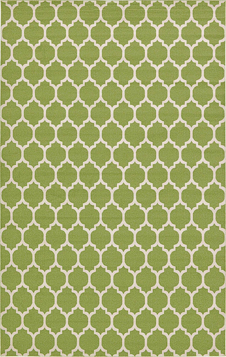 Light Green 5' 3 x 8' Trellis Rectangle Area Rug