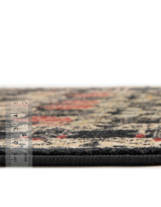 Black 13' 1 x 13' 1 Edinburgh Round Area Rug 100% Polypropylene Easy Clean With Cotton Backing Traditional Classic Design Carpet for Living, Dining Room, Office for Sale at Rug Engine