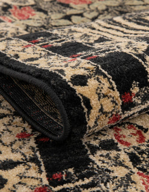 Black 13' 1 x 13' 1 Edinburgh Round Area Rug 100% Polypropylene Easy Clean With Cotton Backing Traditional Classic Design Carpet for Living, Dining Room, Office for Sale at Rug Engine