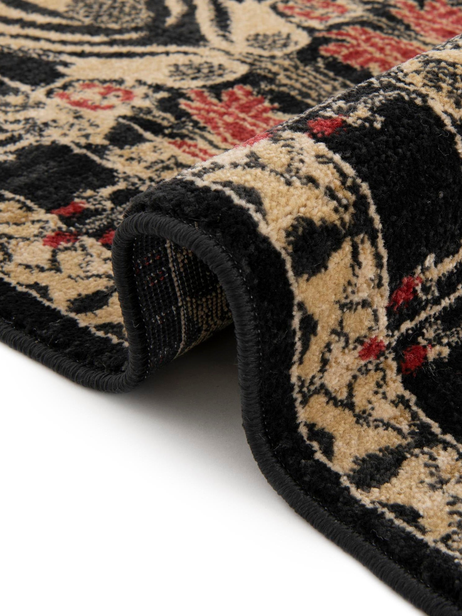 Black 13' 1 x 13' 1 Edinburgh Round Area Rug 100% Polypropylene Easy Clean With Cotton Backing Traditional Classic Design Carpet for Living, Dining Room, Office for Sale at Rug Engine